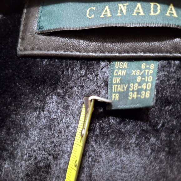 Danier Black Leather Trench Coat with winter lining size 6-8 - Picture 15 of 15